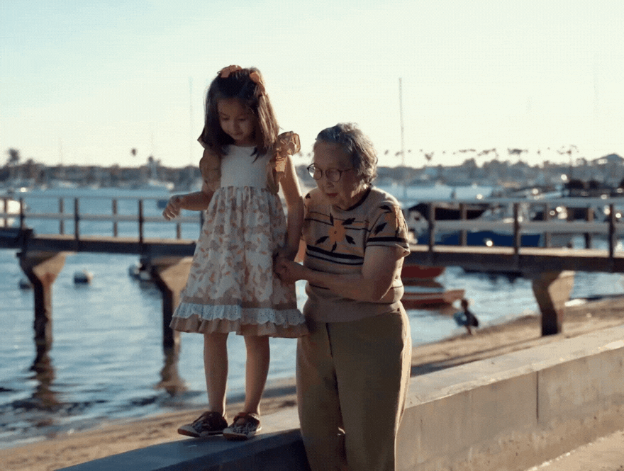 grandmother and younger grandchild cross generational